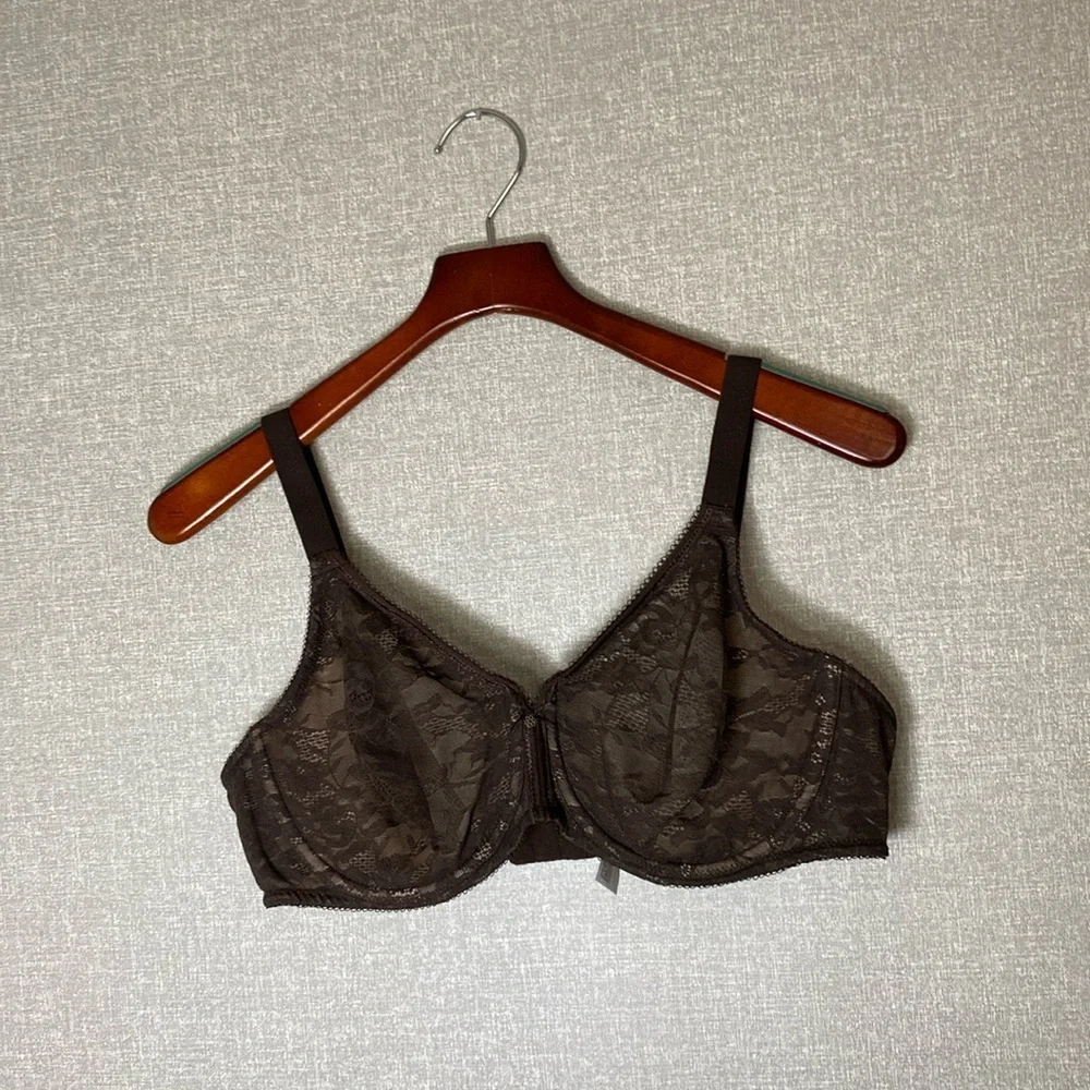 Wacoal Brown Lace Underwire Bra 855201 40D